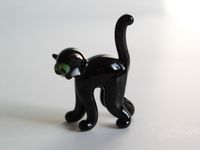 Katze (GS574) auch in kristall (Klarglas), H: 5cm, 9&euro;